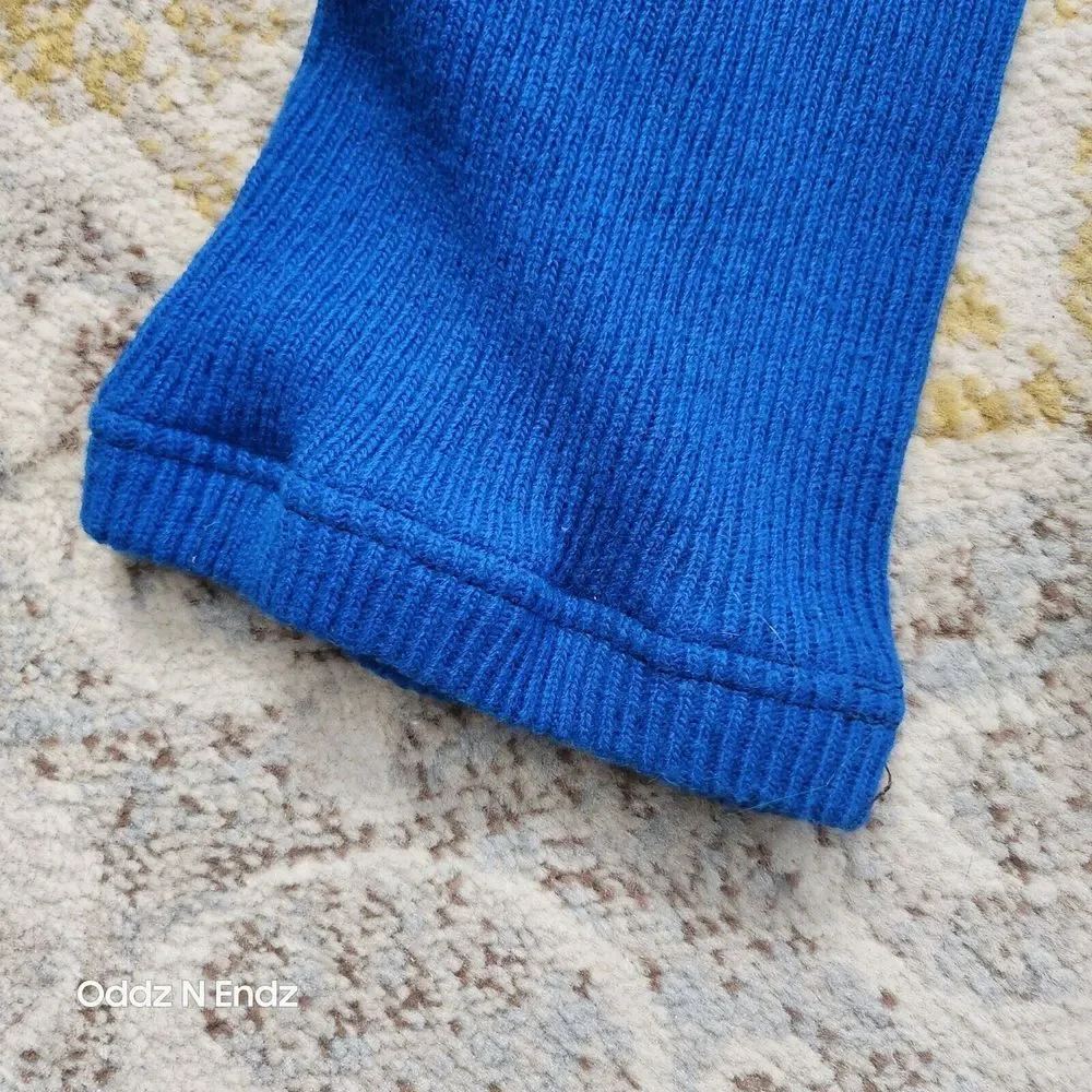Vintage Blue &‎ Yellow Striped Knee-High Tube Socks Unisex 27
